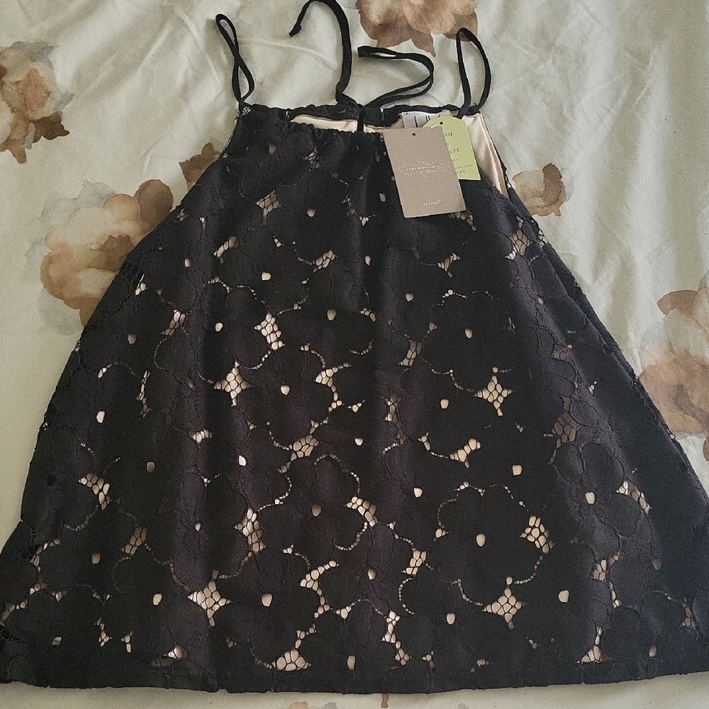 Anthropologie Black Lace Top - Still Has Tags